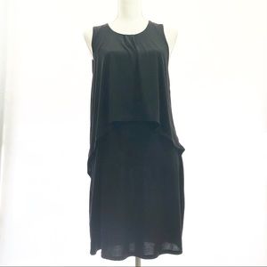 bcbg eneration black overlay dress size small